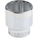 S.30, 1/2 in Drive 30mm Standard Socket, 12 point, 44 mm Overall Length