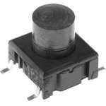 3ESH9-11.0, IP67 Black Button Tactile Switch, SPST 50 mA @ 24 V dc 5.9mm PCB