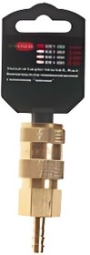 RFBSE12SH, Быстроразъем пневматический с клапаном ''елочка''6мм (в пластиковом держателе)
