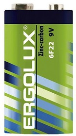 Батарейка Ergolux (6F22, 1 шт)