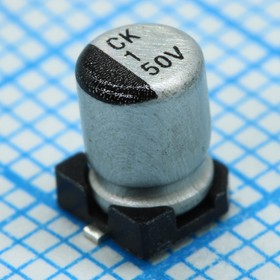 CK1H010M-CRC54, -40°C~+105°C 2000hrs@105°C 1uF 5.4mm 50V 4mm ±20% SMD,D4xL5.4mm AlumInum ElectrolytIc CapacItors - SMD