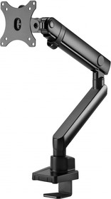 Фото 1/10 Кронштейн для мониторов Ultramounts UM709 черный 17"-32" макс.8кг крепление к столешнице поворот и наклон