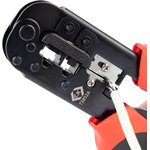 T3852A,Crimp Tool, Ratchet, RJ11, RJ12, RJ45 Modular Plugs