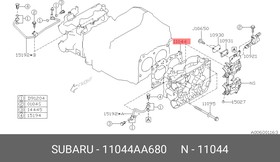 11044AA680, Прокладка ГБЦ EJ20/EJ204 IMPREZA (GG/GH/GR/GD/G3) 2005-2012 / FORESTER (SG/SH) 2005-2013