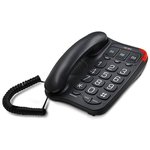126624, Телефон проводной teXet TX-214 черный