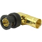 10-520-W66, Right Angle 75 Coaxial Adapter BNC Socket to BNC Plug 6GHz