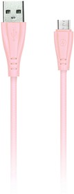Фото 1/3 Дата-кабель Smartbuy MicroUSB кабель в резин. оплетке Gear, 1 м.,  2А, розовый (iK-12RG rose)