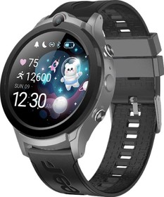 Vega black+grey, Смарт-часы детские LEEF Vega, цвет черный+серый