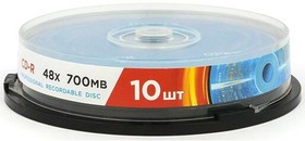 UL120051A8L, Диск CD-R Mirex 700 Mb, 48х, Cake Box (10), (10/300)