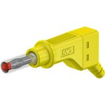 4 mm plug, screw connection, 1.0 mm², CAT II, yellow, 66.9327-24