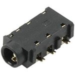 SJ-43615TS-SMT-TR, Phone Connectors 3.5 mm, Right Angle, Mid Mount (SMT) ...