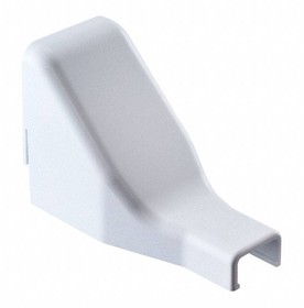 DCF3WH-X, Low voltage drop ceiling/entrance end fitting for use with LD3 raceway, White, ABS, Length 3.42 in.