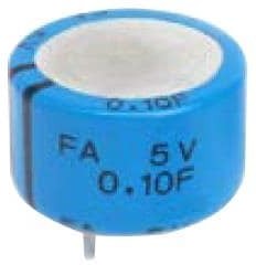 FA0H224ZF, Supercapacitors / Ultracapacitors 5.5V .22F -20/+80% LS=10.2mm