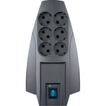 54, Сетевой фильтр PILOT X-Pro (6-4упр./5м/10А/ 650Дж/темно-серый)