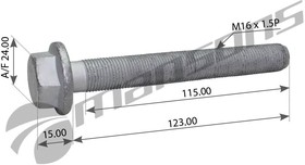 100081, Болт амортизатора M16x1.5х120 Шпилька