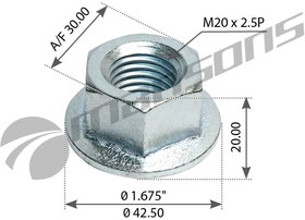 750010, Гайка М20х2,5