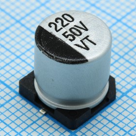 220Uf/50V (10х10,2) VT221M1HBKJ1010VBK 105c JWCO SMD E-CAP чип-электролитический конденсатор