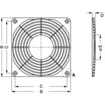 Защитная решетка для вентилятора Ebmpapst LZ23-2