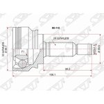 MI118, Шрус наружный 33X59.5X28 ЗУБ
