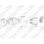 RN59001, Привод в сборе FR RENAULT LOGAN МКПП LH (8 КЛАПАНОВ)