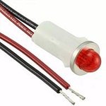 1092M1-28V, LED Panel Mount Indicators PMI RED SMALL DOME 28V W/WIRES