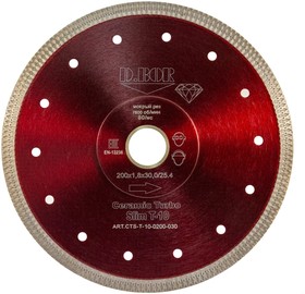 Фото 1/2 D-CTS-T-10-0200-030, Алмазный диск Ceramic Turbo Slim T-10, 200x1,8x30/25,4 CTS-T-10-0200-030