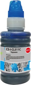 Фото 1/3 Чернила Cactus CS-I-CL511C голубой 100мл для Canon Pixma MP240/MP250/ MP260/MP270/MP480