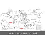 14035AA383, Прокладка впуск.коллектора OUTBACK (BP/B13) EJ25 2003-2009