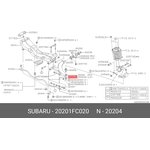 20201FC020, Сайлентблок рычага подвески переднего передний, Forester (99-02)