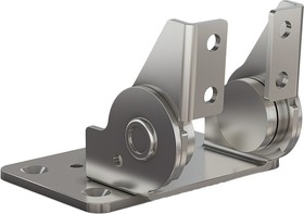 70-7-3621, Polished Stainless Steel Friction Hinge, Screw Fixing, 50mm x 76mm