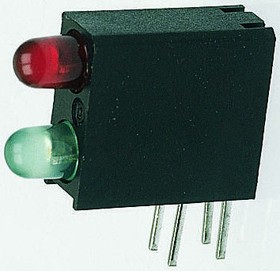 Фото 1/2 553-0111-200F, 553-0111-200F, Red Right Angle PCB LED Indicator, 2 LEDs, Through Hole 2.8 V
