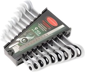RF51092, Набор ключей комбинированных трещоточных, 9пр. (8,10,12,13,14, 16,17,18,19мм) в пластиковом держателе