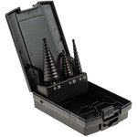 4450071, 3-Piece Step Drill Bit Set for Metal, 30mm Max, 4mm Min, HSS Bits