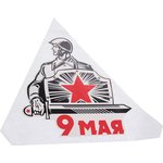 РПК-23911, Наклейка виниловая "9 Мая" "Воин" 15х15см
