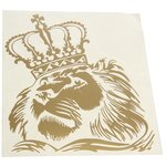 080673, Наклейка виниловая вырезанная "Лев корона (царь)" 18х20см золото AUTOSTICKERS