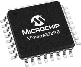 Фото 1/2 ATMEGA328PB-AN, ATMEGA328PB-AN, 8bit 8 bit CPU Microcontroller, ATmega, 20MHz, 32 kB Flash, 32-Pin TQFP
