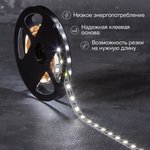 141-2021, Лента светодиодная 12В, SMD5050, 14,4Вт/м, 60 LED/м, 6500К, 10мм, 3м ...