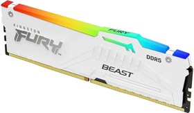 Фото 1/8 Kingston 16GB 6000MT/s DDR5 CL40 DIMM FURY Beast White RGB XMP KF560C40BWA-16