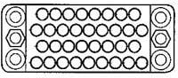 Фото 1/2 201356-1, Rack & Panel Connectors MALE BLOCK PHEN104P