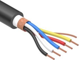 30-00671, Multi-Conductor Cable Braid Thermoplastic Elastomer 5Conductors 28AWG 4.7mm 300V Black