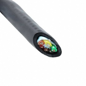 Фото 1/5 45196 BK005, Multi-Conductor Cables 22AWG 6C SHIELD 100FT SPOOL BLACK