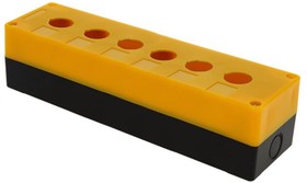 Пластиковый корпус КП106, 6 кнопок, желтый cpb-106-o