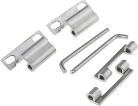 Фото 1/2 Stainless Steel Concealed Hinge, 60mm x 33mm x 2.5mm