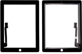 (iPad 3, 4) тачскрин для iPad 3, 4, черный
