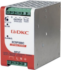 Фото 1/2 Источник питания OPTIMAL POWER 1ф 500Вт 10А 48В с ORing диодом DKC XCSF500D