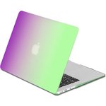 Накладка для ноутбука 13.3" DF MacCase-05 зеленый/фиолетовый твердый пластик (DF ...