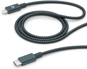 Фото 1/3 Кабель Deppa 72320 MFI 72320 USB Type-C (m)-Lightning (m) 1.2м графитовый