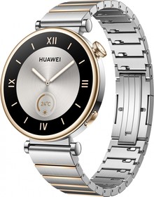 Фото 1/7 Смарт-часы Huawei Watch GT 4 Aurora-B19T 41.3мм 1.32" AMOLED корп.серебристый рем.серебристый разм.брасл.:120-190 мм (55020BHV)