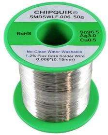SMDSWLF.008 50g, Solder LF Solder Wire 96.5/3/0.5 Tin/Silver/Copper no-clean .008 50g ULTRA THIN