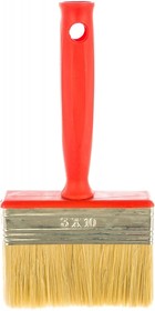 Макловица, 70%ПЭT / 30% натуральная щетина, нержавеющий обжим, красная пластиковая ручка, 100х30мм 30-0582